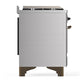 Ilve UM60FNR3SSB Ilve Um60Fnr3Ssb Majestic Iii 60 Inch Dual Fuel Range With 9 Burners And Griddle, Dual Function Burner Up To 25,000 Btu (Natural Gas, Triple Glass Door, Stainless Steel, Burnished)