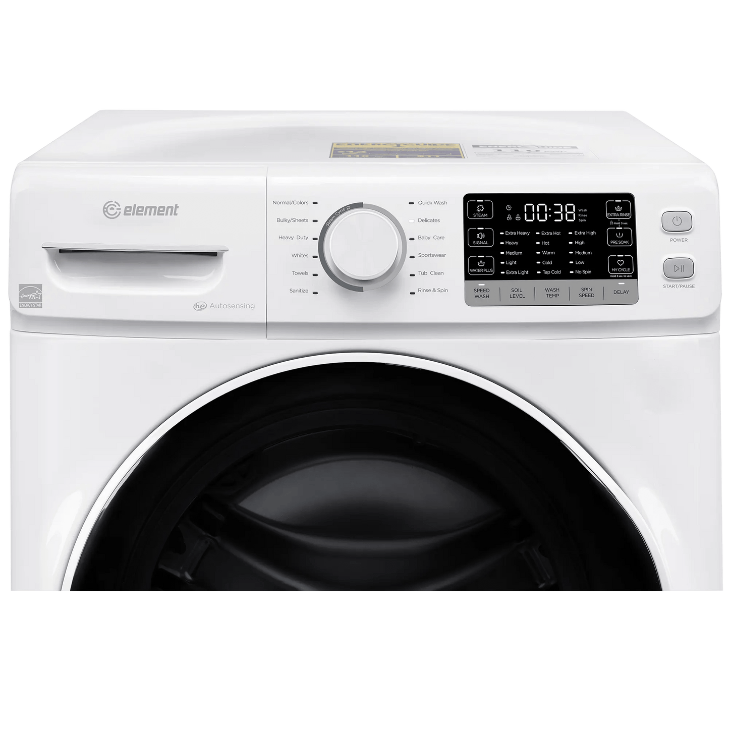 Element Appliance EFL4527BW Element 4.5 Cu. Ft. Front Load Washer - White (Efl4527Bw)