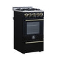Forno FFSGS626520BLK Forno Lamazze 20 Inch Freestanding Gas Range In Black, Compact Design
