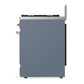 Ilve UM30QNR3BGP Ilve Um30Qnr3Bgp Majestic Iii 30 Inch Dual Fuel Range With 5 Black Brass Burners, Dual Function Burner Up To 25,000 Btu (Natural Gas, Solid Door, Blue Grey, Copper)