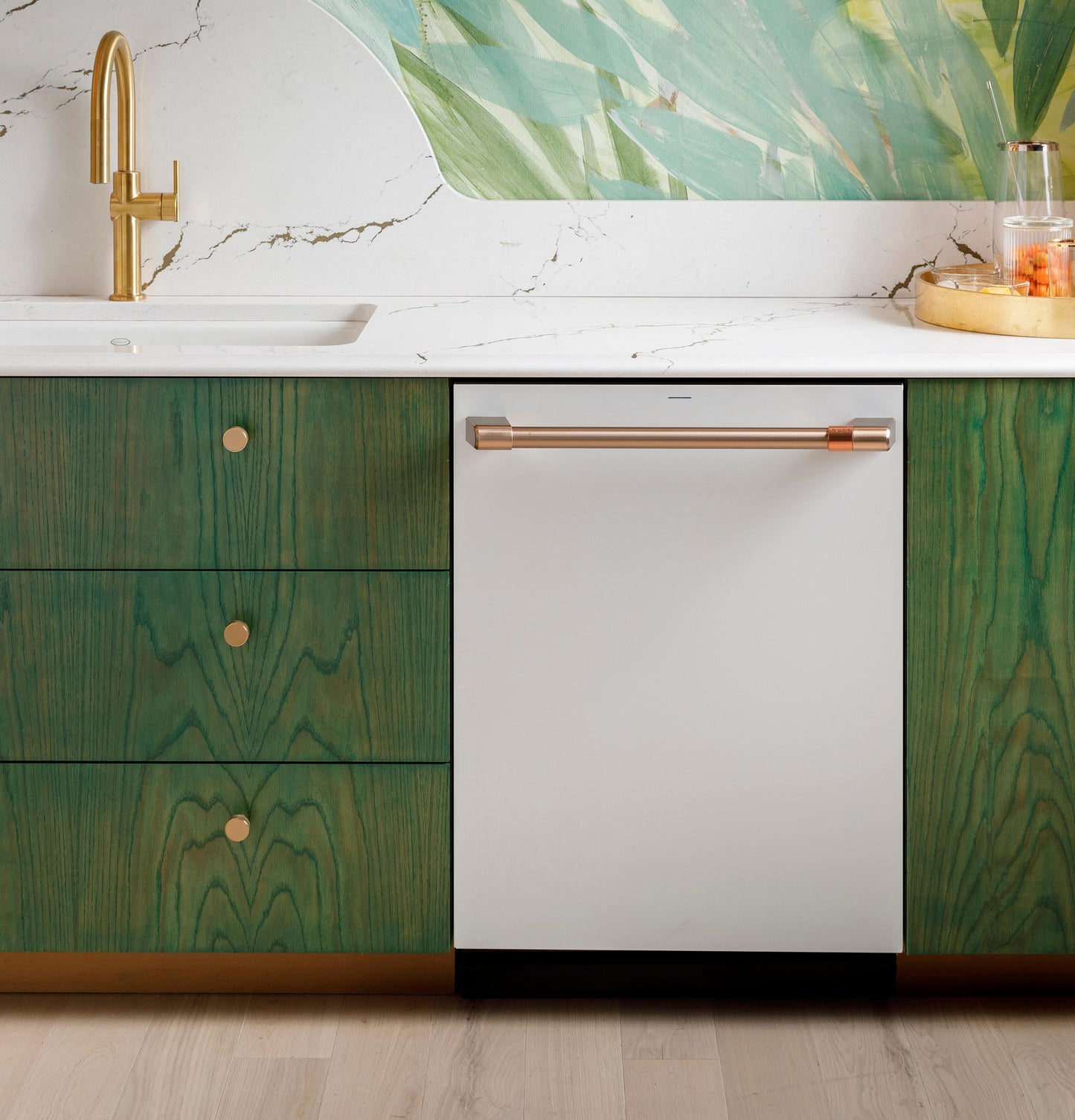 Cafe CDT888P4VW2 Café&#8482; Customfit Energy Star Stainless Interior Smart Dishwasher With Ultra Wash Top Rack And Dual Convection Ultra Dry, Led Lights, 39 Dba