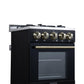 Forno FFSGS626520BLK Forno Lamazze 20 Inch Freestanding Gas Range In Black, Compact Design