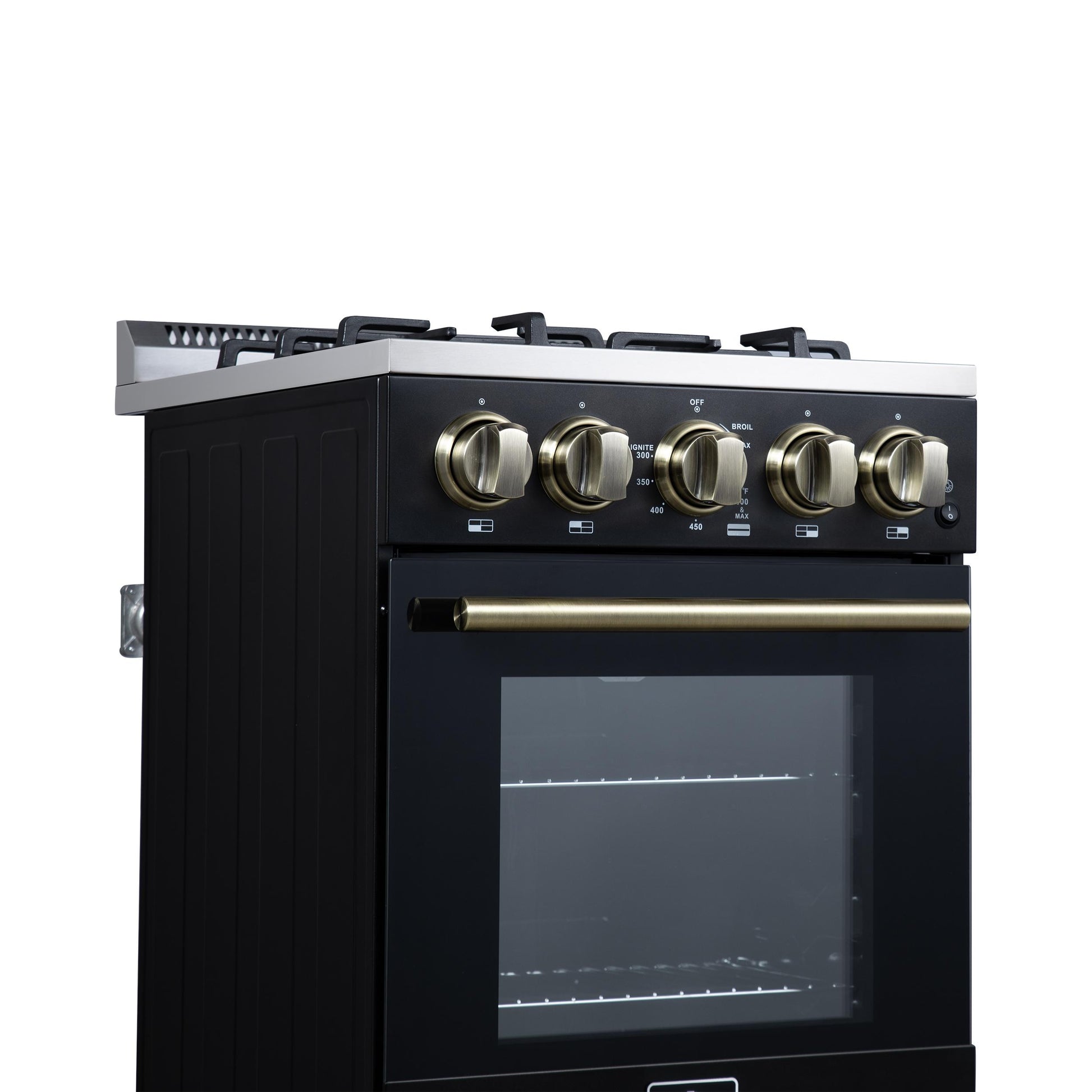 Forno FFSGS626520BLK Forno Lamazze 20 Inch Freestanding Gas Range In Black, Compact Design