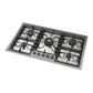 Ilve UHCPT95NSSC Ilve Uhcpt95Nssc Nostalgie Ii 36 Inch Built-In Gas Cooktop With Total Black Brass Burners, In Stainless Steel (5 Sealed Burners, Natural Gas, Chrome)