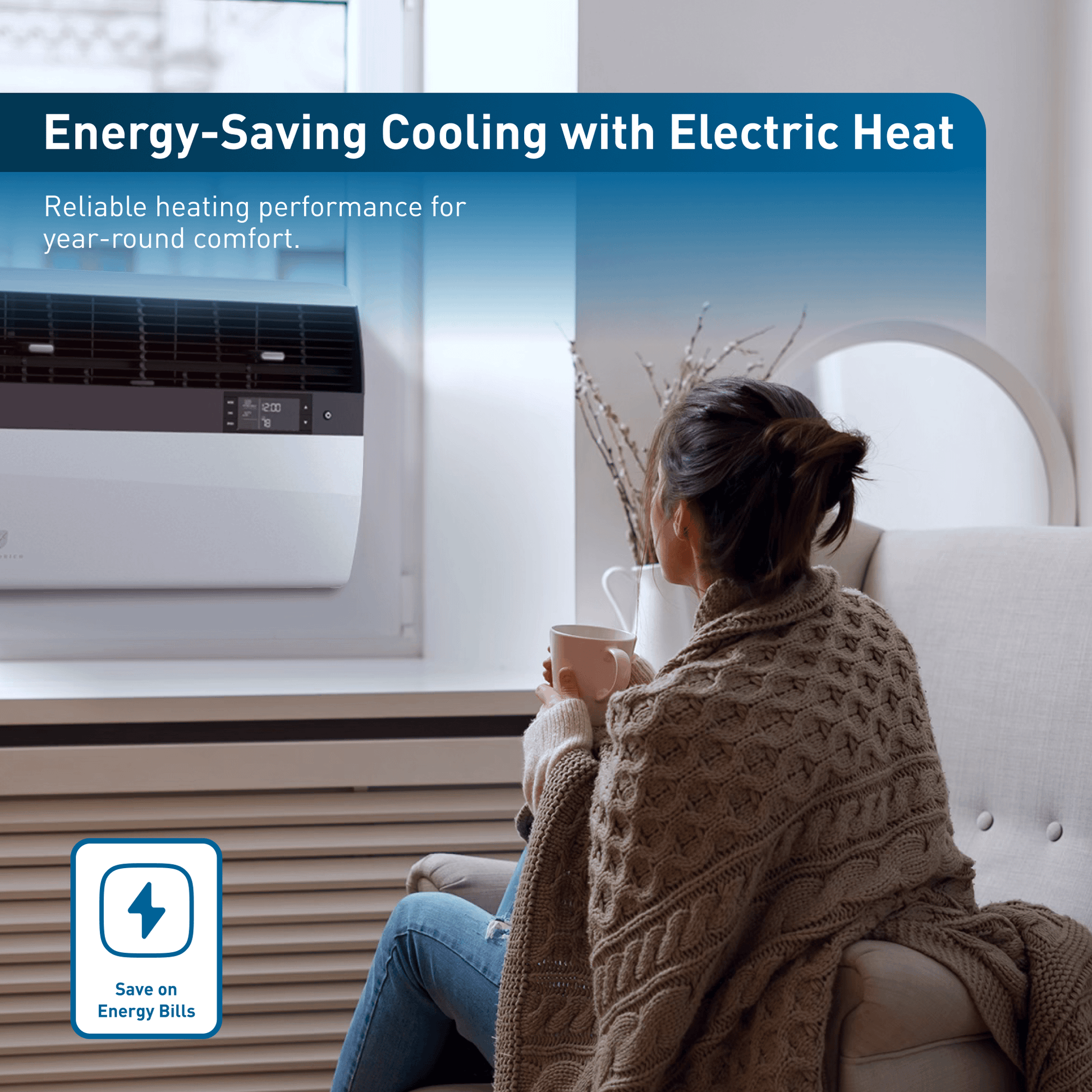 Friedrich KEVS16B33A Friedrich K Hl Inverter 16,000 Btu 230V Smart Window/Wall Air Conditioner With Electric Heat