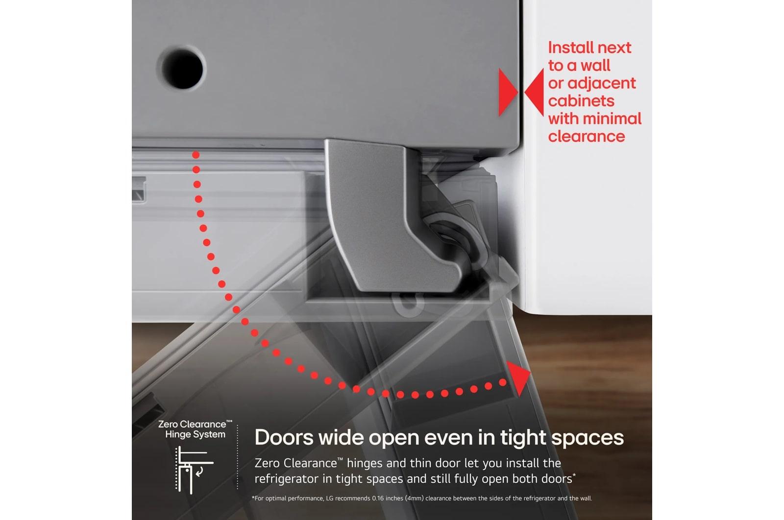 Lg LF25Z6211S 25 Cu. Ft. Counter-Depth Max&#8482; With Zero Clearance&#8482; 3-Door French Door Refrigerator With Thin Door Design