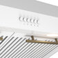 Forno FRHUC525530WHT Forno Bari Espresso 30-Inch Under Cabinet Range Hood, White, 600 Cfm, Led Lighting, Dishwasher-Safe Baffle Filters, 3-Speed Fan Control