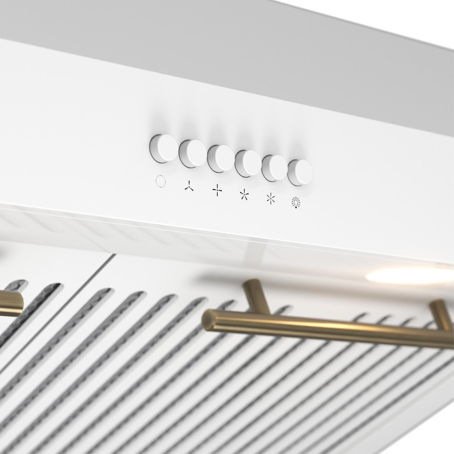 Forno FRHUC525530WHT Forno Bari Espresso 30-Inch Under Cabinet Range Hood, White, 600 Cfm, Led Lighting, Dishwasher-Safe Baffle Filters, 3-Speed Fan Control