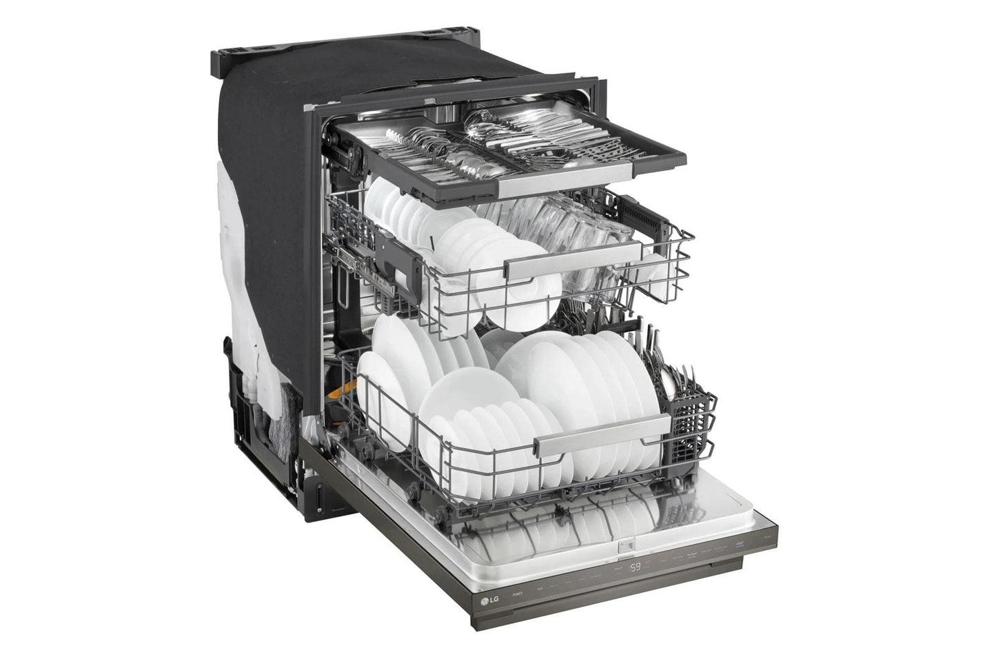 Lg LDNTH753D Smart Flushfit™ Top Control Dishwasher With 1-Hour Wash & Dry, Quadwash® Pro, Truesteam® And Dynamic Heat Dry™ W/Autovent Dry™