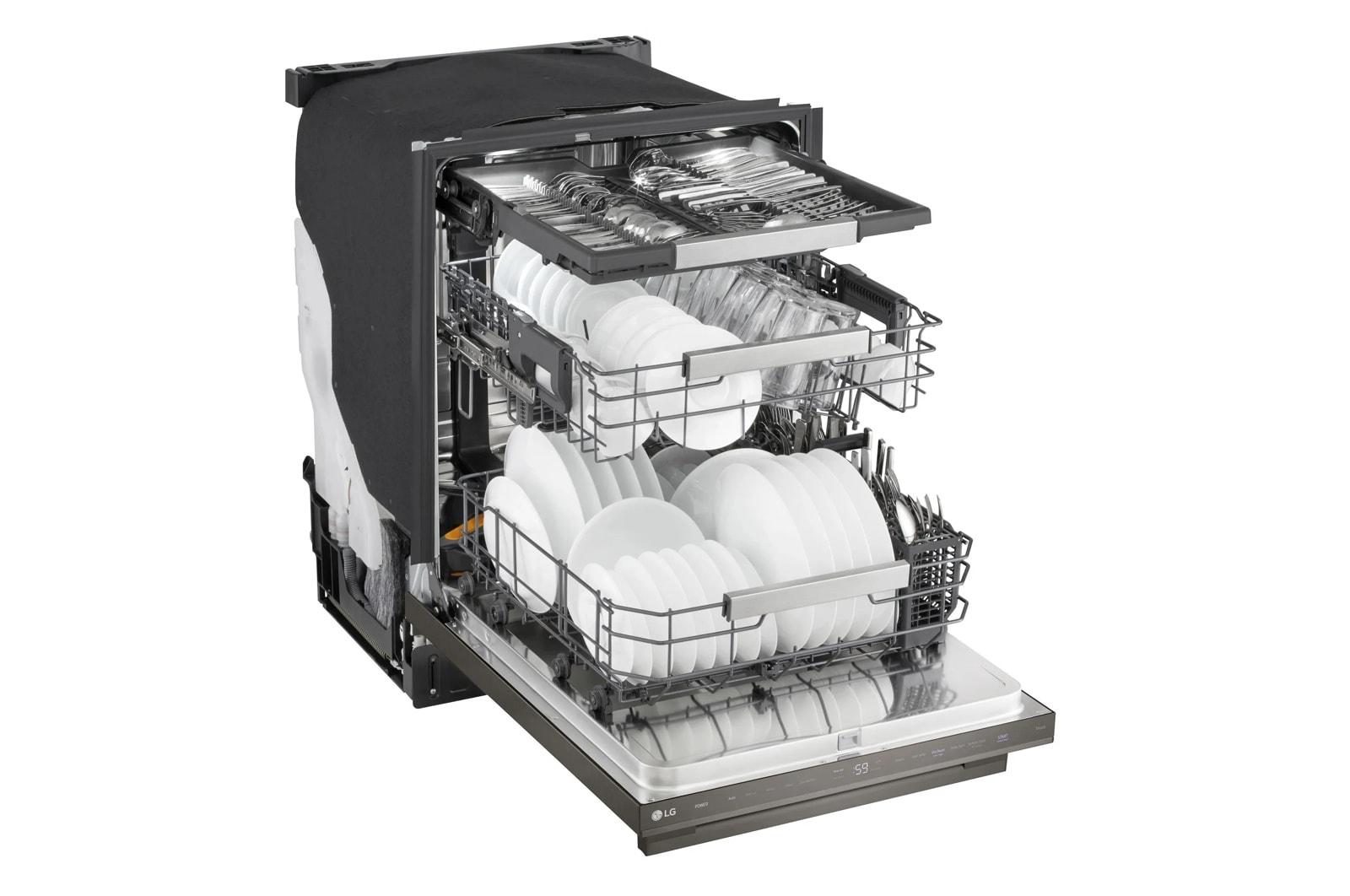 Lg LDNTH753D Smart Flushfit™ Top Control Dishwasher With 1-Hour Wash & Dry, Quadwash® Pro, Truesteam® And Dynamic Heat Dry™ W/Autovent Dry™