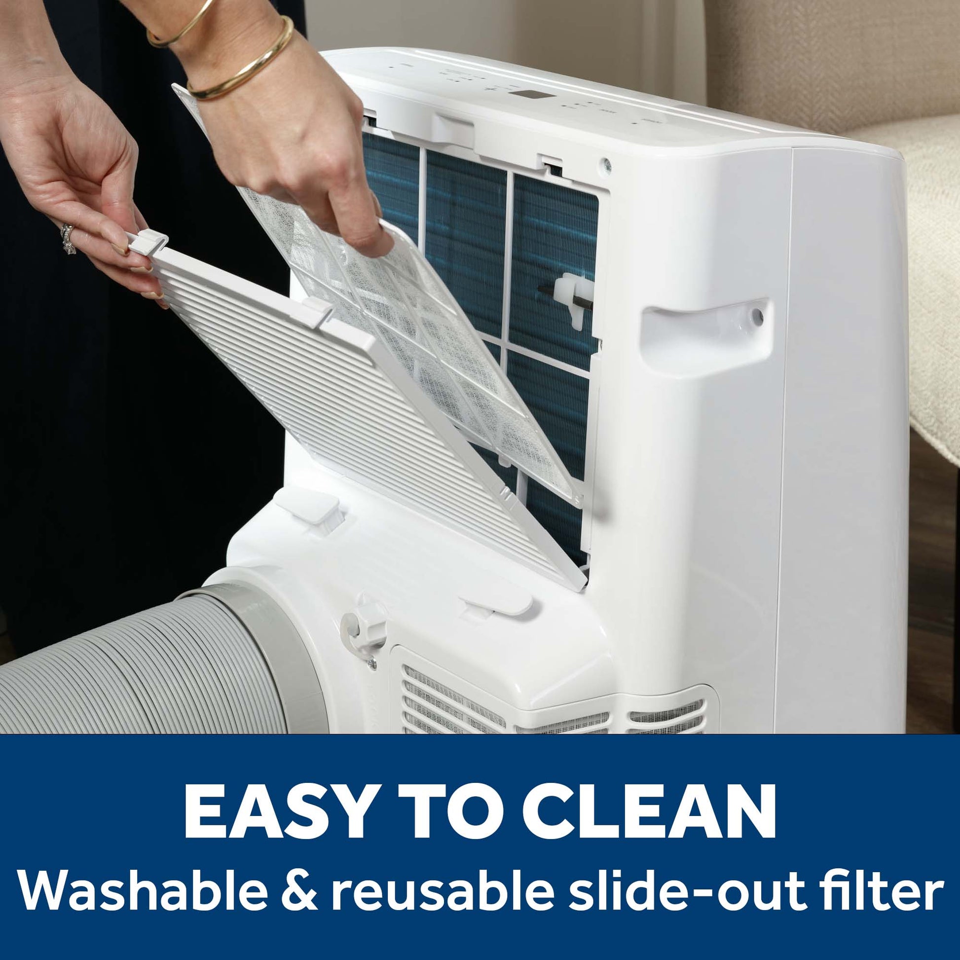 Ge Appliances APLS08WWF Ge® 8,000 Btu Class Smart Portable Air Conditioner For Medium Rooms Up To 350 Sq Ft. (8,100 Btu Doe)