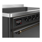 Ilve UMIB48QNR3MGB Ilve Umib48Qnr3Mgb Majestic Iii 48 Inch Induction Range With 6 Elements, 5.02 Cu. Ft. Total Oven Capacity (Solid Door, Graphite Matte, Burnished)