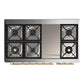 Ilve UM48FNR3EGGLP Ilve Um48Fnr3Egglp Majestic Iii 48 Inch Dual Fuel Range With 8 Burners And Griddle, Dual Function Burner Up To 25,000 Btu (Liquid Propane, Triple Glass Door, Emerald Green, Brass)