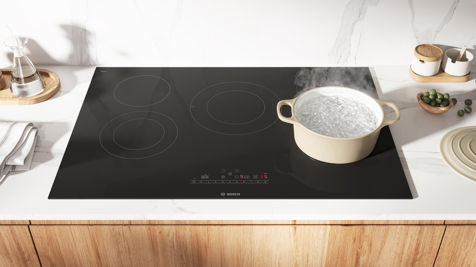 Bosch NET8062UC 800 Series 30" Built-In Electric Induction Cooktop