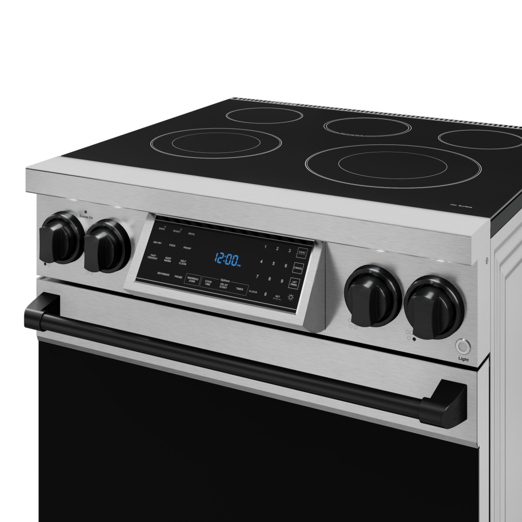 Thor Kitchen RSE30BLK 30 Inch Professional Electric Range With Tilt Panel Touch Control In Stainless Steel/Black Gordon Ramsay Series - Rse30-Blk