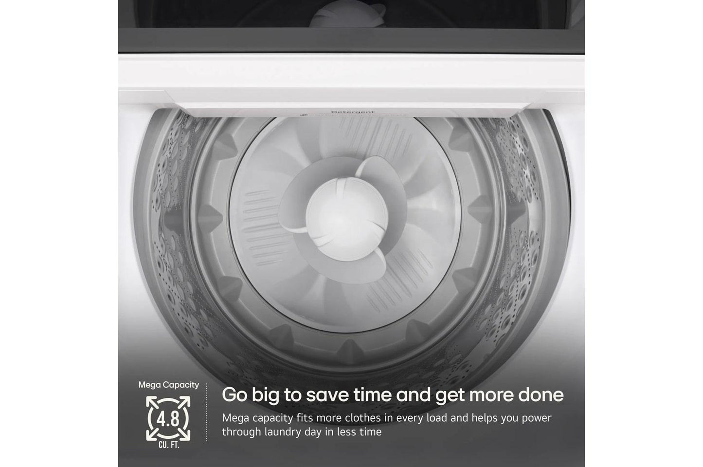 Lg WT8205CW 4.8 Cu. Ft. Mega Capacity Smart Top Load Washer With 4-Way® Agitator, Easyunload™ & Ai Sensing