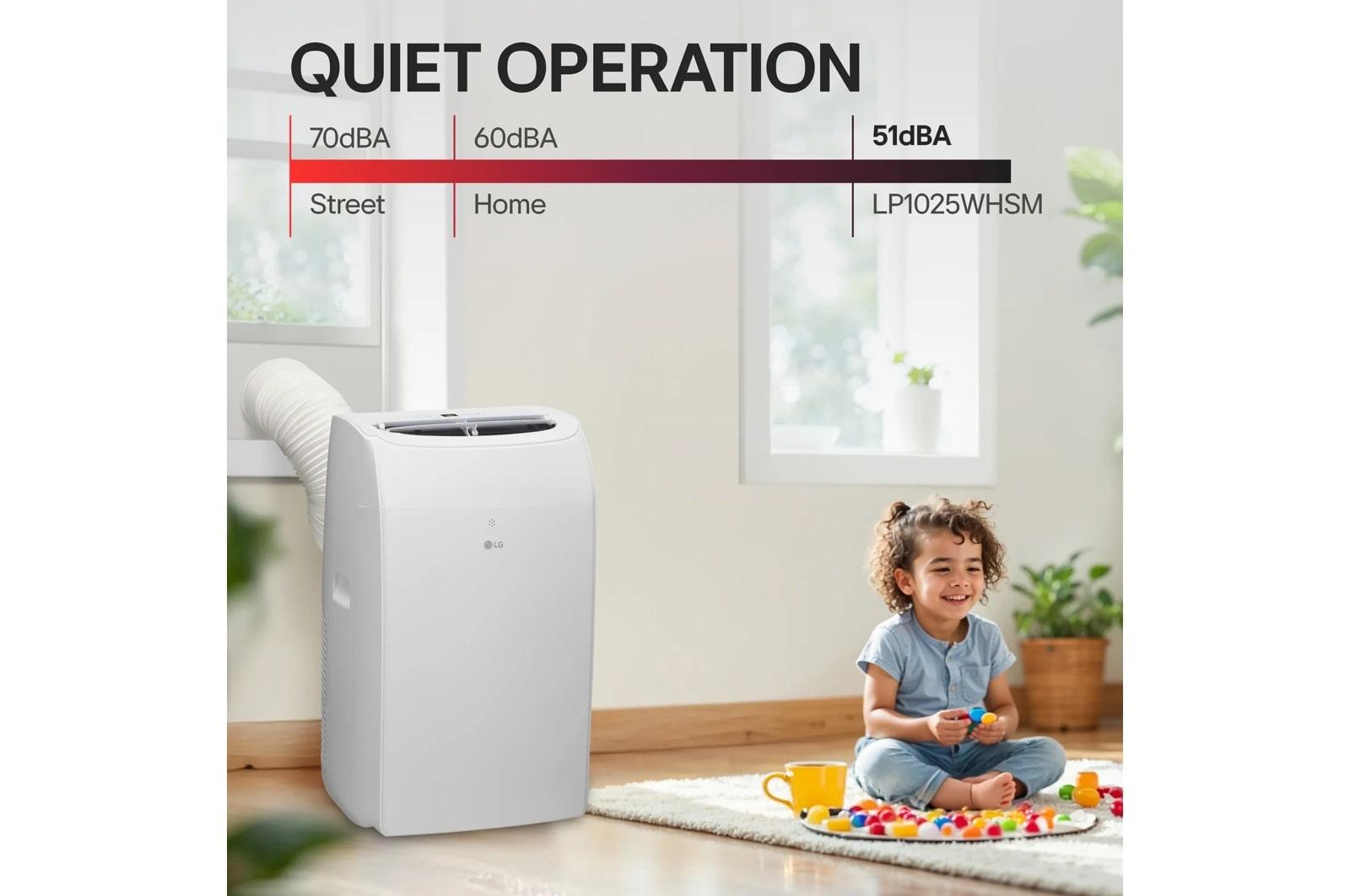 Lg LP1025WHSM 10,200 Btu (Sacc) / 14,000 Btu (Ashrae) Portable Air Conditioner With Heat, 450 Sq. Ft