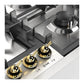 Ilve UHCPT95NSSG Ilve Uhcpt95Nssg Nostalgie Ii 36 Inch Built-In Gas Cooktop With Total Black Brass Burners, In Stainless Steel (5 Sealed Burners, Natural Gas)