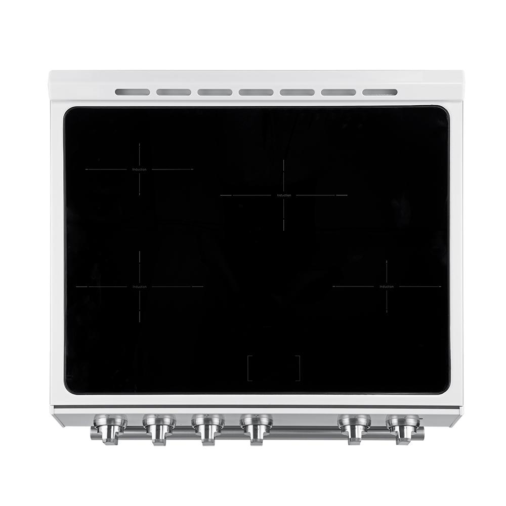 Forno FFSIN098230WHT Forno Leonardo Espresso 30-Inch Slide-In White Induction Range, Convection Oven, 5 Cooking Zones, Touch Control Panel