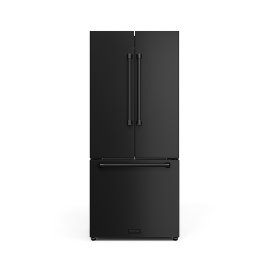 Thor Kitchen RF3017FFD00 30 Inch 17.7 Cu Ft French Door Counter Depth Refrigerator With Ice Maker In Black Gordon Ramsay Series - Rf3017Ffd00