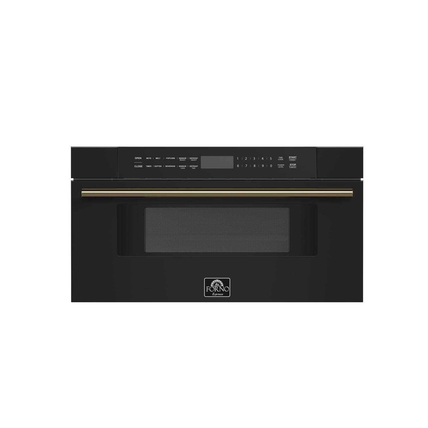 Forno FMWDR300030BLK Forno Capoliveri Espresso 30-Inch Microwave Drawer, Black, 1.2 Cu.Ft, 1500 Watts, Built-In, Touch Control Lcd Display, Auto-Touch Open/Close, 11 Power Levels, Sensor Cooking