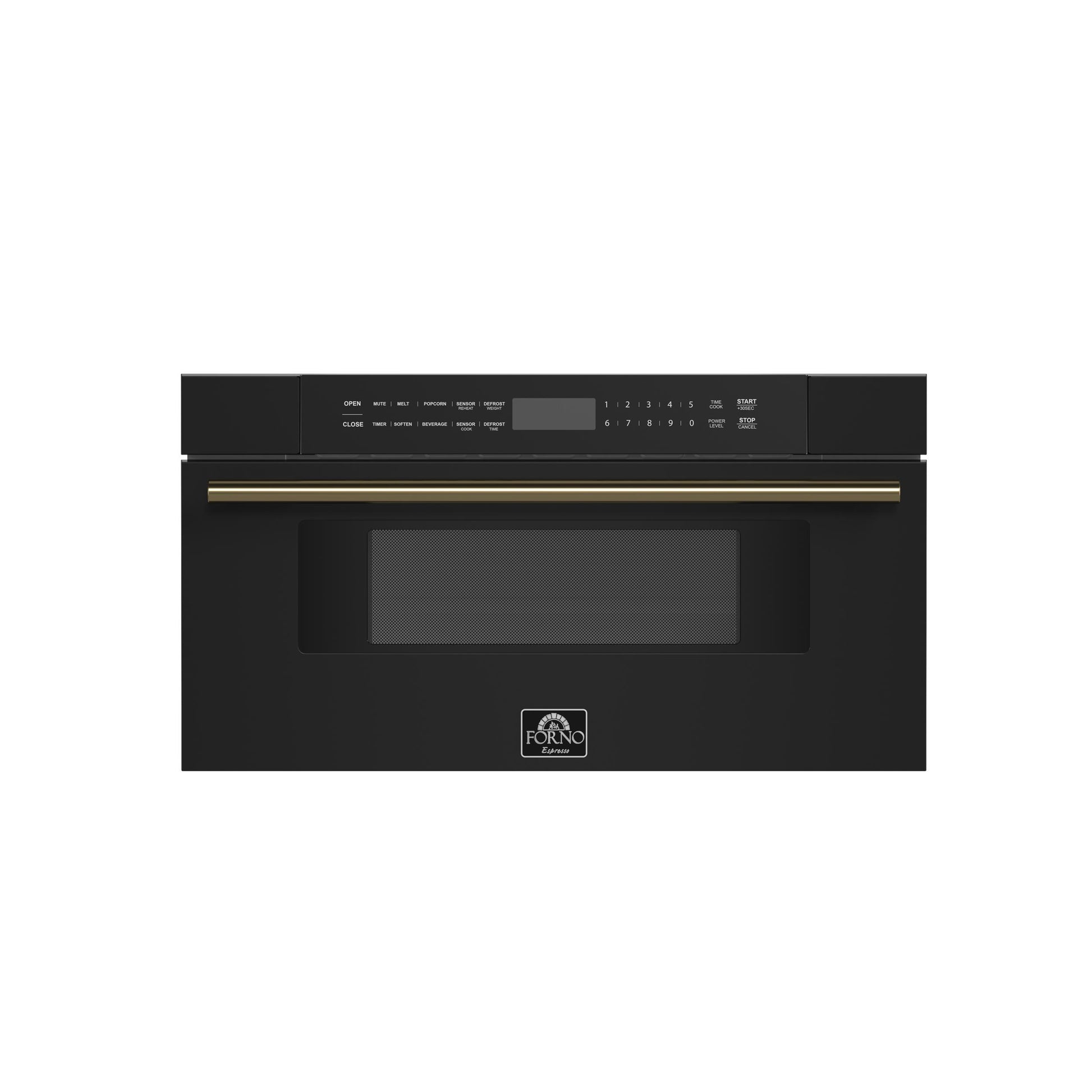 Forno FMWDR300030BLK Forno Capoliveri Espresso 30-Inch Microwave Drawer, Black, 1.2 Cu.Ft, 1500 Watts, Built-In, Touch Control Lcd Display, Auto-Touch Open/Close, 11 Power Levels, Sensor Cooking