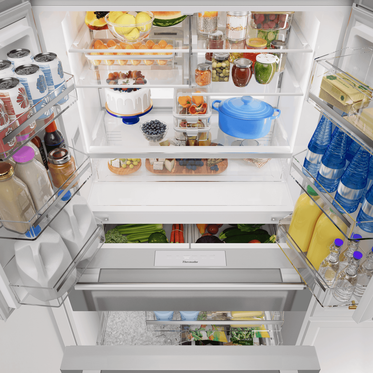 Thermador T36FL814NS Masterpiece®, French Door Bottom Freezer, Multi Door, 36'' Masterpiece®, Stainless Steel