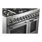 Verona VUFSGG365DSS Verona Vufsgg365Dss 36 Inch Ultima Collection Double Oven Gas Range With 5 Brass Burners, 4.1 Cu. Ft. Oven Total Capacity In Stainless Steel