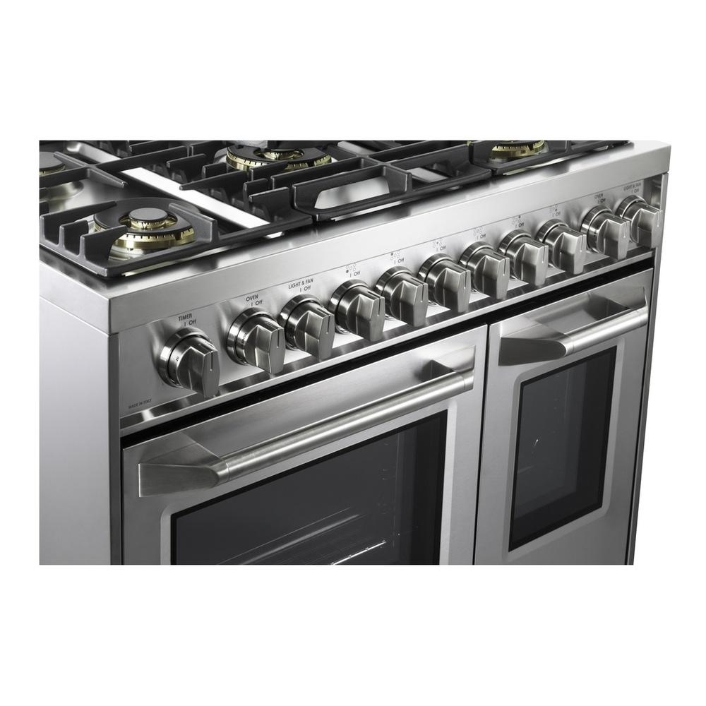 Verona VUFSGG365DSS Verona Vufsgg365Dss 36 Inch Ultima Collection Double Oven Gas Range With 5 Brass Burners, 4.1 Cu. Ft. Oven Total Capacity In Stainless Steel