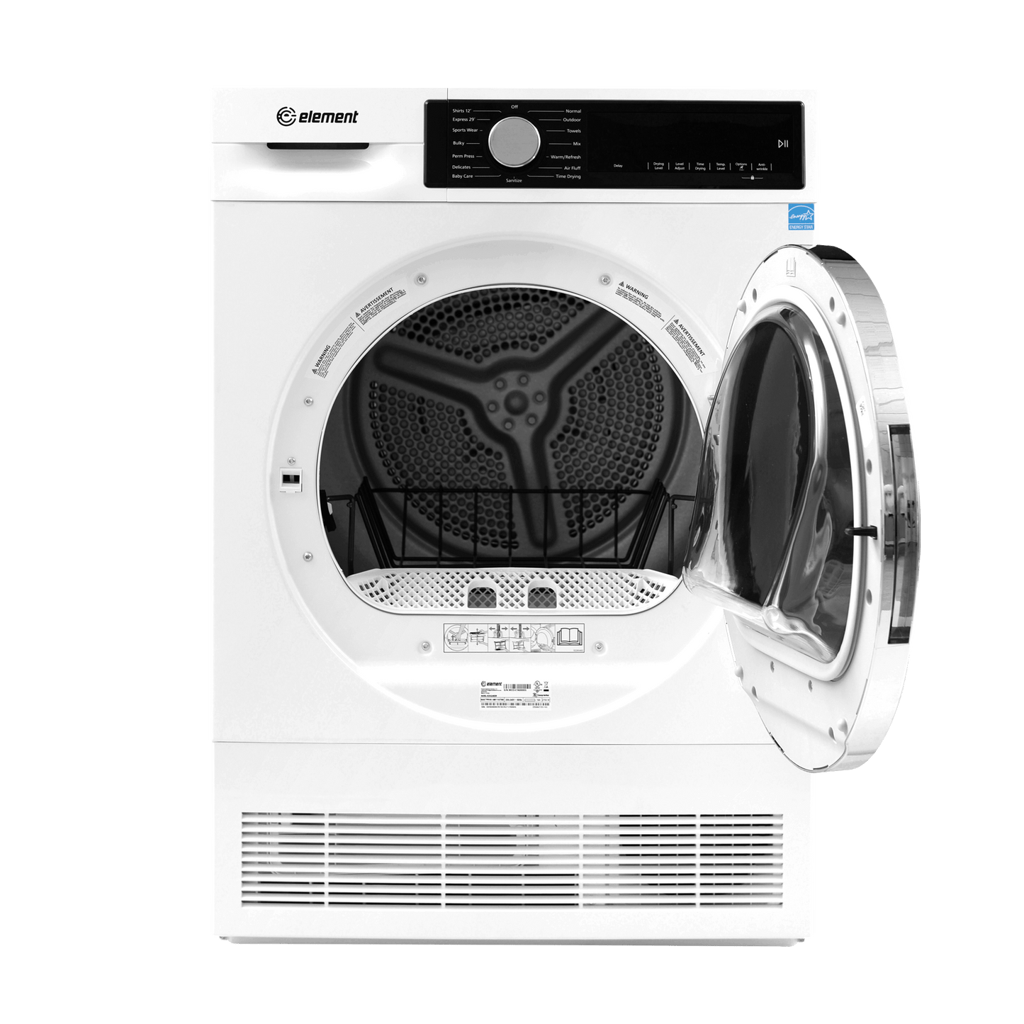 Element Appliance ECD4224EGW Element 4.0 Cu. Ft. Front Load Electric Dryer - White, Energy Star (Ecd4224Egw)