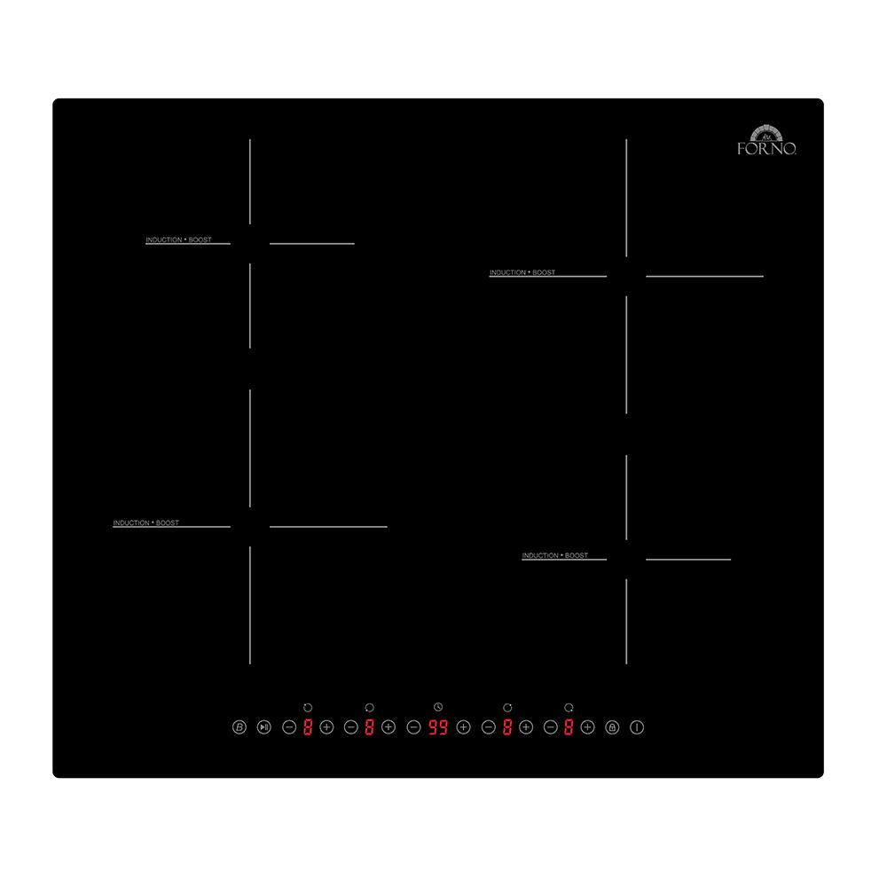 Forno FCTIN058324 Forno Parco 24-Inch Induction Cooktop, 4 Zones, 7,200W Total Power, Touch Control, 9 Power Levels, Booster Function