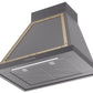 Ilve UANB30MGG Nostalgie 30 Inch Matte Graphite Wall Mount Range Hood