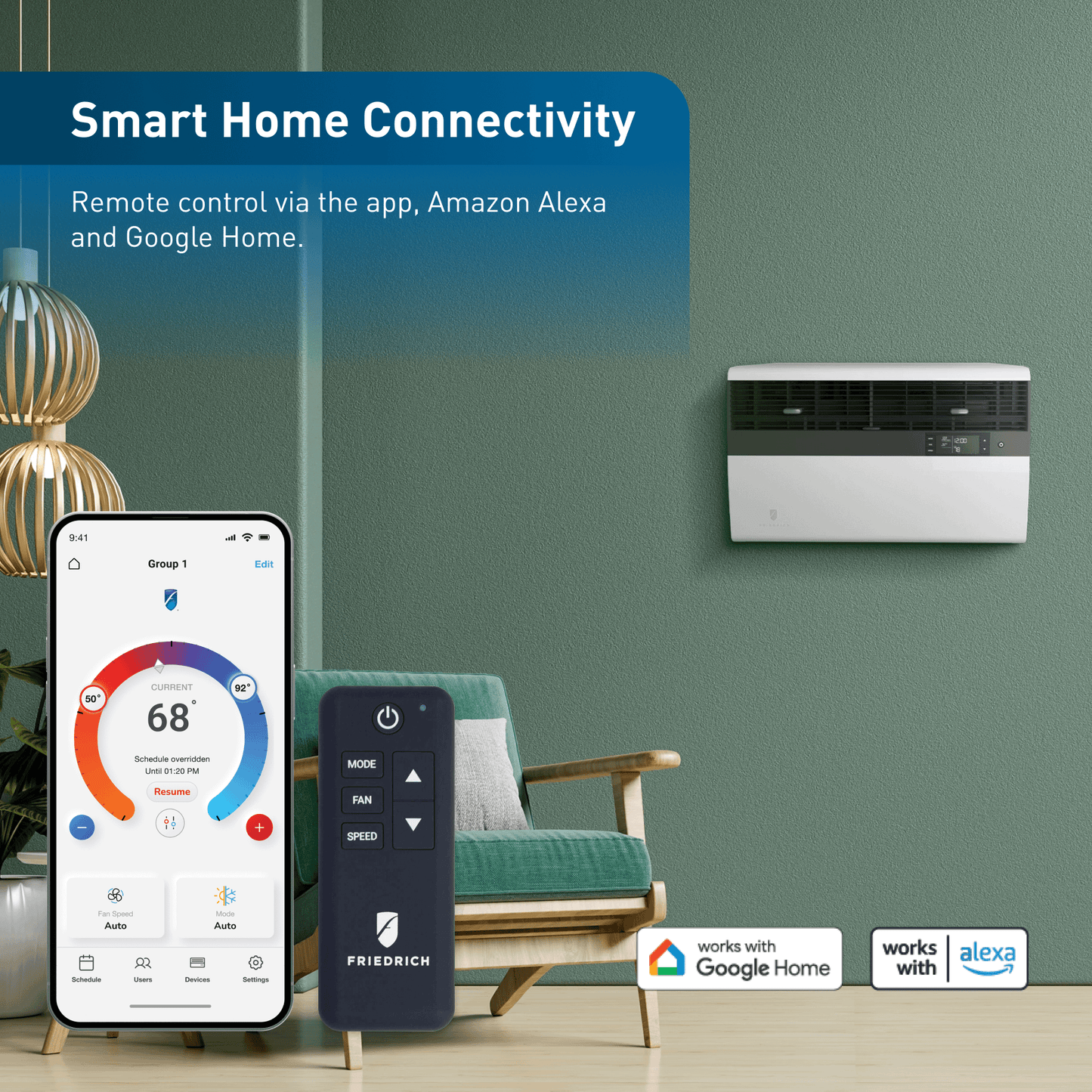 Friedrich KEVS16B33A Friedrich K Hl Inverter 16,000 Btu 230V Smart Window/Wall Air Conditioner With Electric Heat