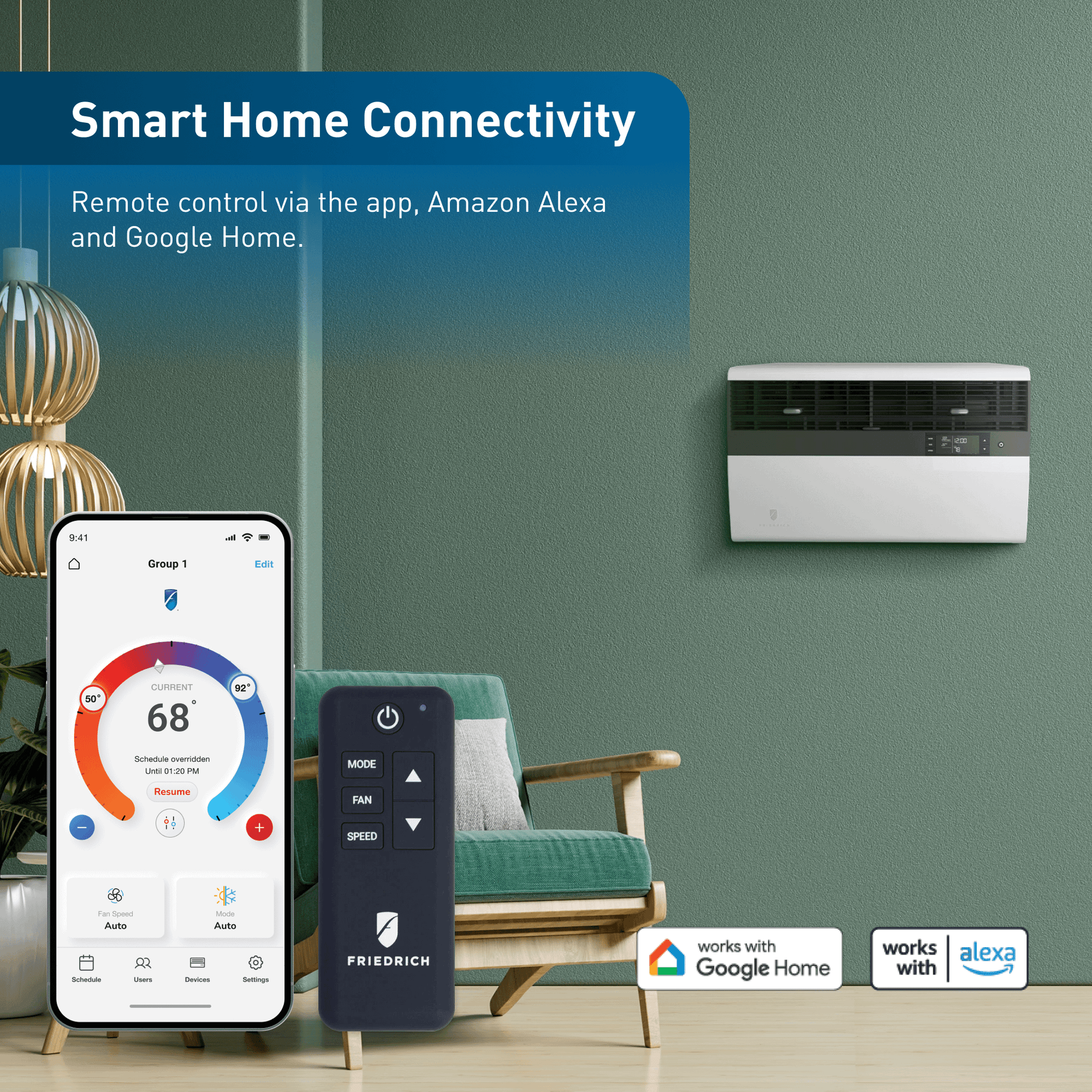 Friedrich KEVS16B33A Friedrich K Hl Inverter 16,000 Btu 230V Smart Window/Wall Air Conditioner With Electric Heat