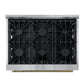 Forno FFSGS627736BLK Marco 36-Inch Gas Range Black & Antique Brass Design, 6 Burners 67,000 Btu, 5.36 Cu.Ft. Convection Oven