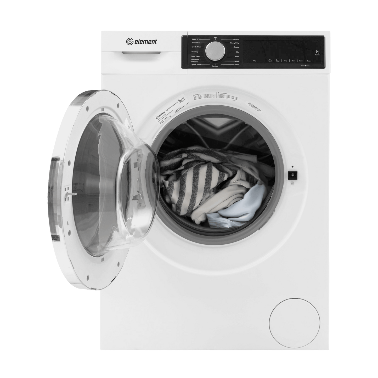 Element Appliance ECW2224EGW Element Electronics 24-Inch 2.2 Cu. Ft. Front Load Washer - White, Energy Star (Ecw2224Egw)