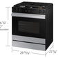 Samsung NSG6DG8500SR Bespoke 6.0 Cu. Ft. Smart Slide-In Gas Range With Air Sous Vide & Air Fry In Stainless Steel