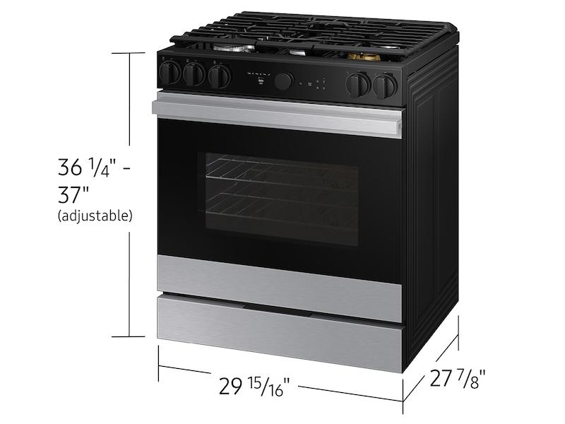Samsung NSG6DG8500SR Bespoke 6.0 Cu. Ft. Smart Slide-In Gas Range With Air Sous Vide & Air Fry In Stainless Steel