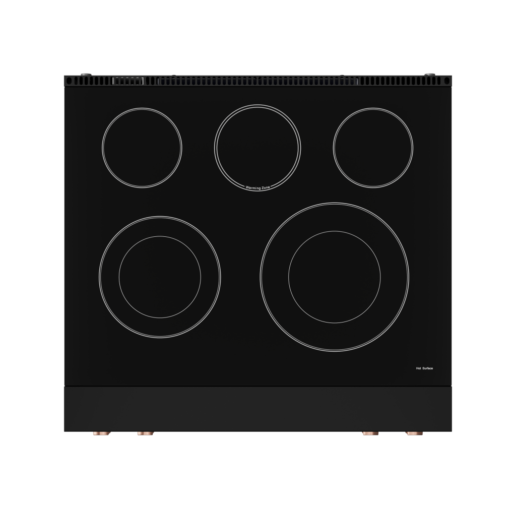 Thor Kitchen RSE30BRSG 30 Inch Professional Electric Range With Tilt Panel Touch Control In Black/Rose Gold Gordon Ramsay Series - Rse30B-Rsg