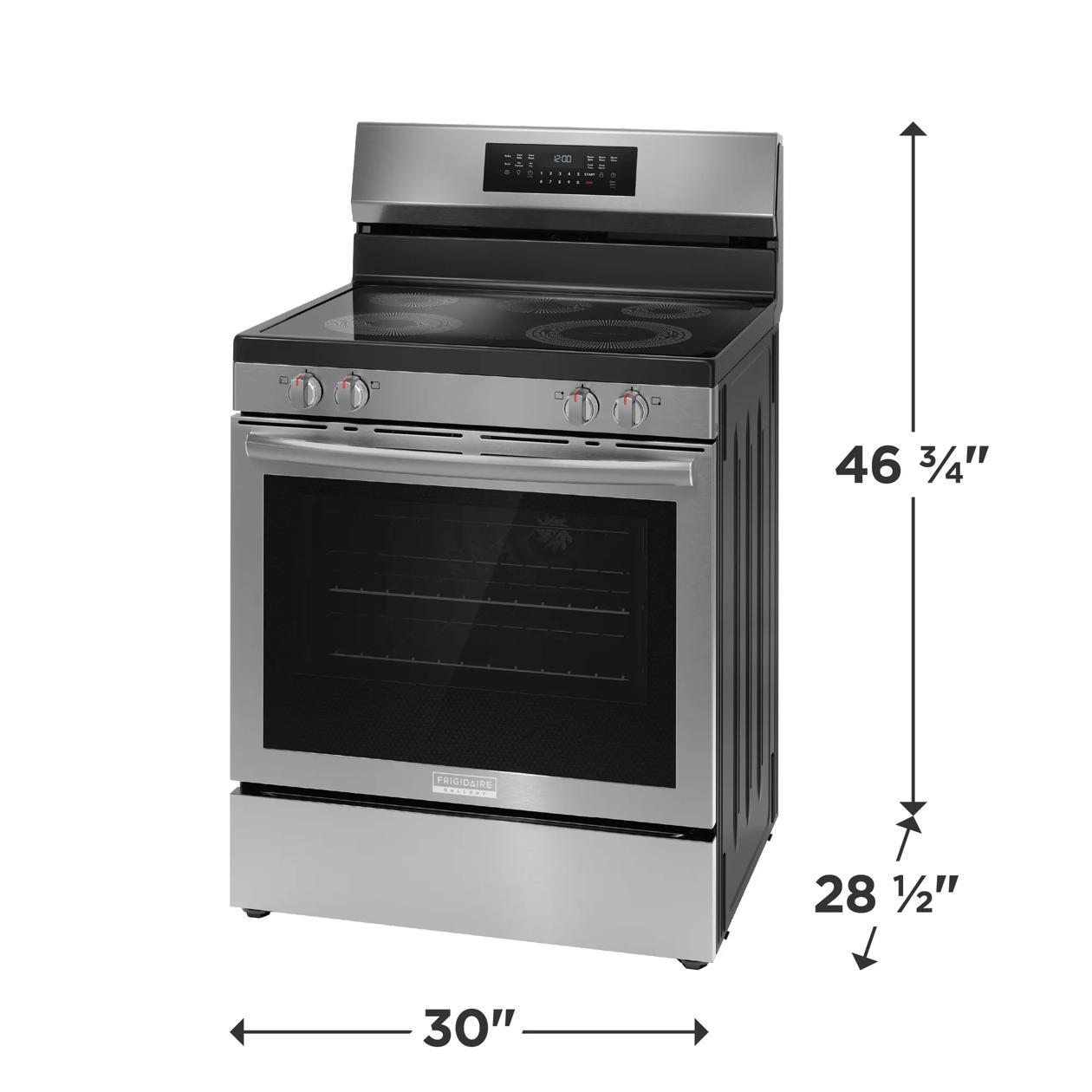 Frigidaire GCRE3059BF 30" Rear Control Electric Range With Air Fry