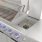 Thor Kitchen TBG573P 10 Ft. Outdoor Kitchen Island With Gas Grill & Side Burner, Sink & Drawer 77,000 Btu - Stainless Steel