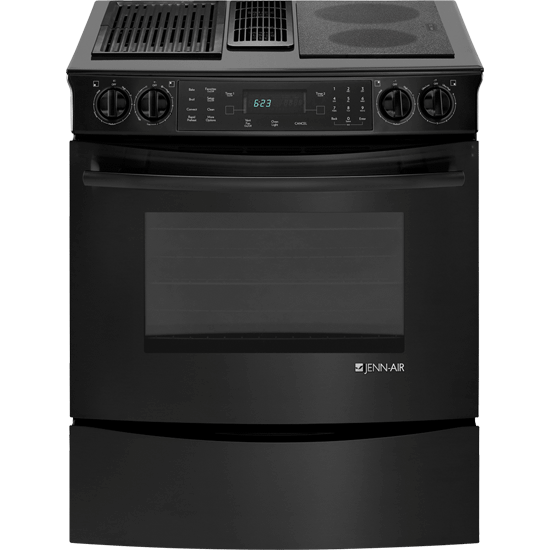 Jennair JES9860CAB Slide-In Modular Electric Downdraft Range With Convection, 30"