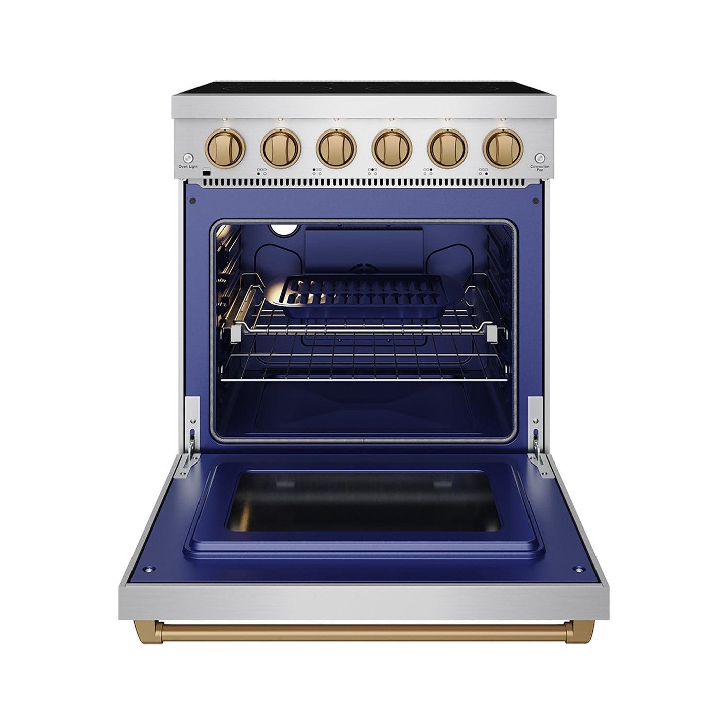 Thor Kitchen RSE30PBRZ 30 Inch Professional Electric Range With Precision Knob Control In Stainless Steel And Bronze Gordon Ramsay Series