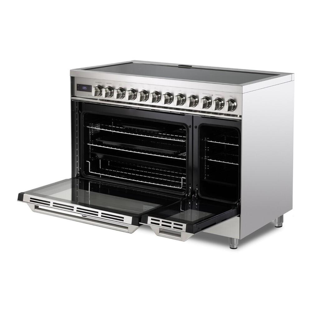 Verona VUFSIE487DSS Verona Ultima 48" Induction Range With 7 Elements, Griddle And 6.5 Cu. Ft. Oven Capacity In Stainless Steel