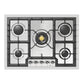Ilve UHCPT75NSSCLP Ilve Uhcpt75Nssclp Nostalgie Ii 30 Inch Built-In Gas Cooktop With 5 Burners, In Stainless Steel (Liquid Propane, Chrome)
