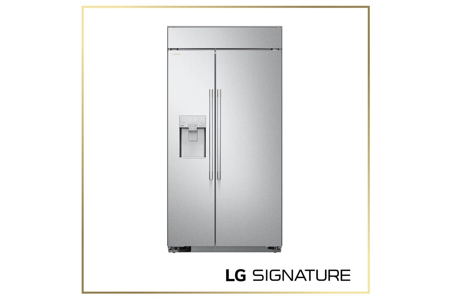Lg US26WBB92S Lg Signature 26 Cu. Ft. Smart Side-By-Side Built-In Refrigerator With Ice & Water Dispenser