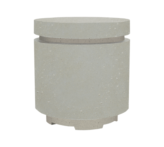 Xo Appliance XOFRNDENC20LS Matching Round Lp Tank Enclosure Gfrc Limestone