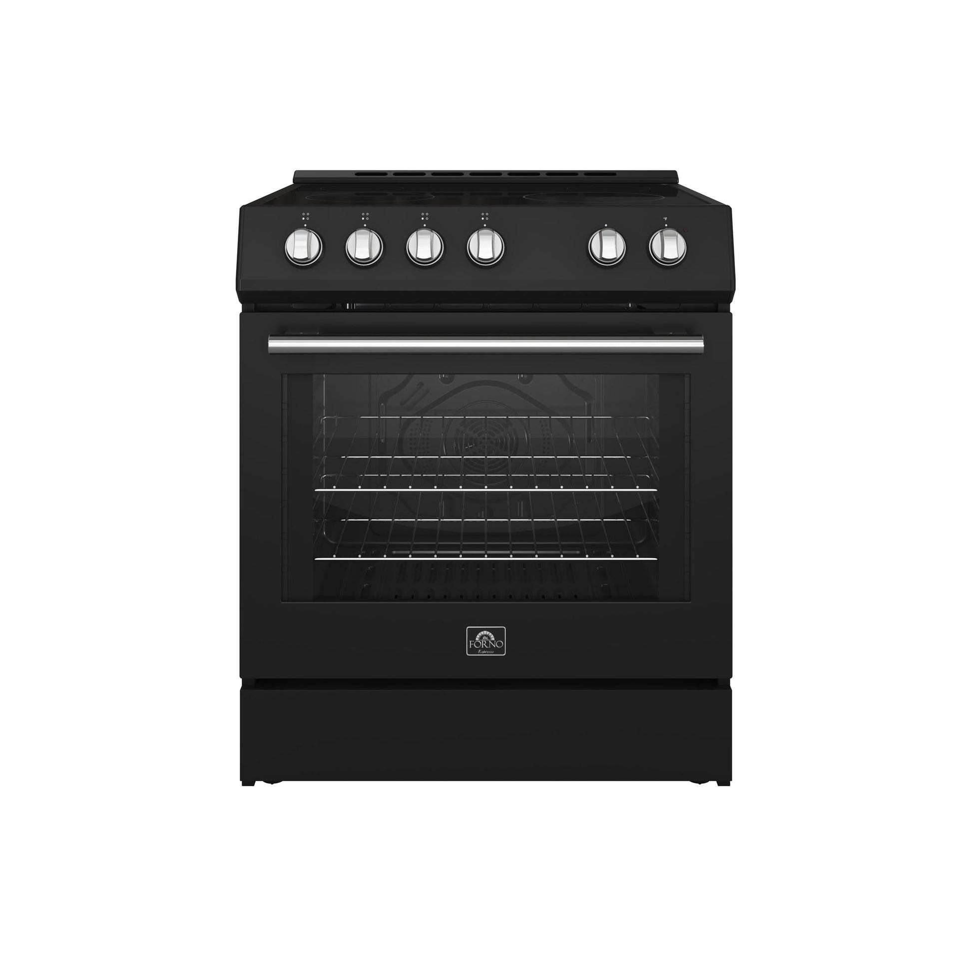 Forno FFSEL602230BLK Forno Leonardo Espresso 30-Inch Black Electric Range, True Convection, Energy Efficient