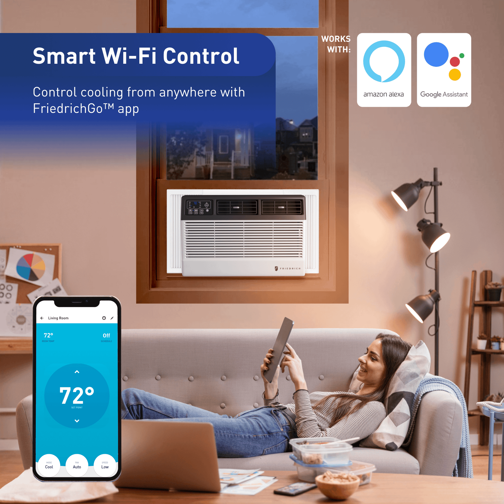 Friedrich CCF06B10C Friedrich Chill Premier 6,000 Btu 115V Smart Window Air Conditioner - Cool Only