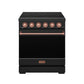 Thor Kitchen RSE30PBRSG 30 Inch Professional Electric Range With Precision Knob Control In Black And Rose Gold Gordon Ramsay Series